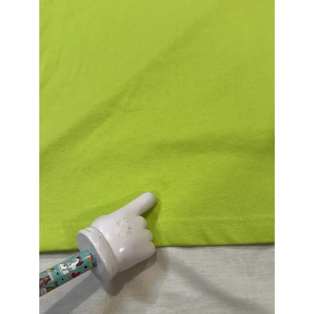 Nike Shirt Mens 2XL Rare Neon Green Sportswear Mushroom Embroidered Crew Neck - Picture 10 of 12